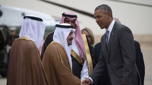 أمير الرياض كان في استقبال أوباما - أ ف ب
