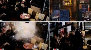 لقطات من مشهد تفجير الانتحاري نفسه داخل المقهى- من الفيديو