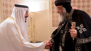 أول لقاء بين ملك سعودي وراع للكنيسة القبطية - واس