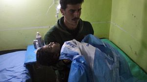 أوقع النظام السوري نحو 100 من الضحايا إثر هجومه بالغاز السام على خان شيخون- أ ف ب