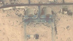 صورة ملتقطة بالقمر الصناعي لمخازن الطائرات داخل مطار التيفور العسكري قرب تدمر- أرشيفية