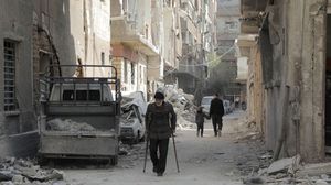 وسائل إعلان تابعة للنظام السوري تحدثت عن خلافات في أوساط المعارضة السورية في دوما- جيتي 