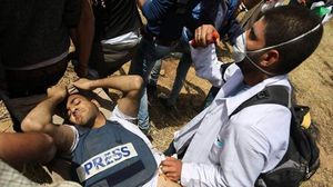 الصحفي الشهيد ياسر مرتجى قتل برصاص الاحتلال أثناء تغطيته لوقائع مسيرات العودة بغزة- تويتر 