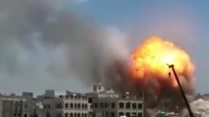 أظهرت تسجيلات مصورة انفجارا ضخما هز حي سعوان - فيسبوك