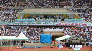 حشود غفيرة تغطي مدرجات ملعب "بنجامين الوطني" لحضور مسابقة القرآن الدولية- مواقع التواصل الاجتماعي