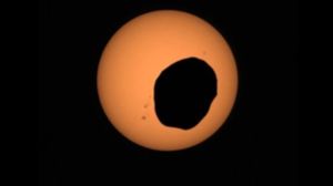 قالت ناسا إن الفيديو هو الأكثر تكبيرا، والأوضح على الإطلاق لمراقبة كسوف فوبوس الشمسي - ناسا