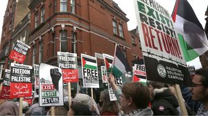 هتف المشاركون دعما لحقوق الشعب الفلسطيني - جيتي