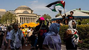 اتسعت رقعة الاحتجاجات التي بدأت من جامعة كولومبيا لتشمل الجامعات الأمريكية كافة- جيتي