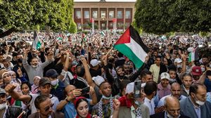 خرج الشعب المغربي في 120 مظاهرة بـ 58 مدينة مغربية في جمعة طوفان الأقصى- جيتي