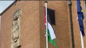 رُفع العلم الفلسطيني على بعض المباني في بلجيكا- إكس