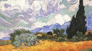 حقل القمح وأشجار السرو  إحدى لوحات فان جوخ