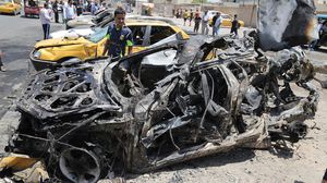 سيارة مفخخة انفجرت في إحدى الشوارع في العاصمة العراقية بغداد - أرشيفية