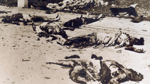 صورة نادرة لعدد من ضحايا مجزرة دير ياسين عام 1948 - أرشيفية