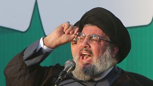 حسن نصر الله زعيم حزب الله اللبناني المؤيد للنظام السوري-أرشيفية