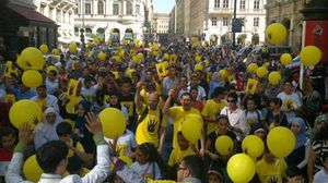احتجاجات في فيينا على أحكام الإعدام في مصر - ا ف ب