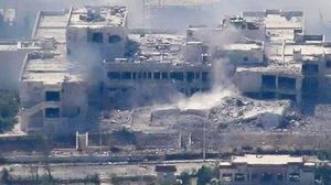 المشفى تعرض لتفجير عربتين مفخختين للقضاء على قوات الأسد بداخله - تويتر