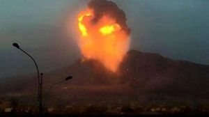جانب من قصف مخازن عبد الله صالح شرق صنعاء ـ عربي21