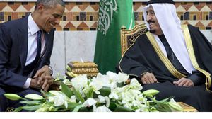 الملك سلمان وباراك اوباما في الرياض في كانون الثاني الماضي (أ ف ب)