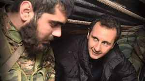 صقر ظهر مع الأسد ليلة رأس السنة في الزبلطاني الواقعة تحت سيطرة النظام - تويتر
