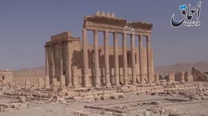 صورة من فيديو تنظيم الدولة للآثار في تدمر بعد سيطرته على المنطقة الأثرية - يوتيوب