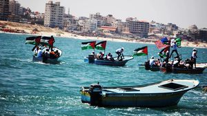 الفلسطينيون في غزة يحييون الذكرى الخامسة لسفينة مافي مرمرة التركية - الفلسطينيون في غزة يحييون الذكر