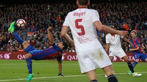 القناة عرضت هدف لويس سواريز في مباراة برشلونة ضد إشبيلية- أ ف ب