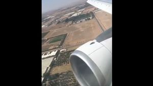 طائرة الركاب السعودية أقلعت سريعا لحظة هبوطها- يوتيوب