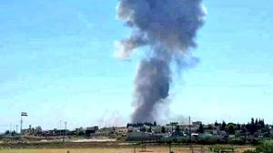 يشار إلى أن الطائرات الحربية التابعة للنظام السوري شنت الأحد سلسلة غارات عنيفة على ريف إدلب- تويتر