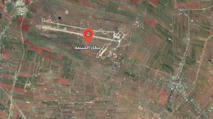 نفى التحالف الدولي أي قصف على مطار الضبعة - (خرائط جوجل)
