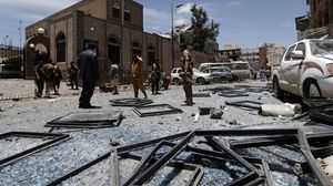 الحوثيون قالوا إن القصف استهدف حي التحرير المكتظ بالسكان- جيتي
