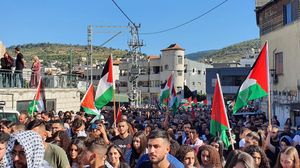مسيرة حاشدة انطلقت من سخنين تنديدا باعتداءات الاحتلال على الفلسطينيين- تويتر