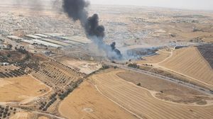 صورة نشرها الإعلام العبري لمساحة الحريق في الأراضي المحيطة بالمستوطنة- تويتر