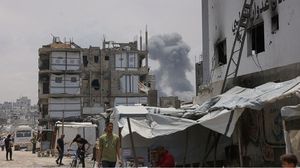 سبق توسيع الاحتلال لمحاور التوغل البري قصف مدفعي مكثف- جيتي
