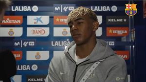 أعرب لامين جمال عن سعادته بالتتويج بلقب الدوري الإسباني- BarcelonaTv /  إكس
