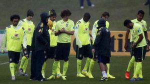 المنتخب البرازيلي أثناء التدريب - أ ف ب