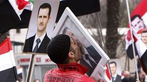 احتفالات فوز الأسد برئاسة سوريا - ا ف ب
