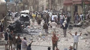 صورة لمكان التفجير في صنعاء القديمة ـ ناشطون