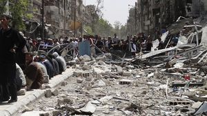 حلّ الدمار على مخيم اليرموك منذ سنوات بعد قصفه من قبل النظام السوري - أرشيفية