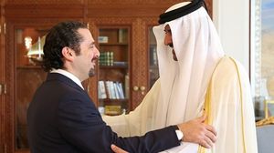 أمير قطر الشيخ تميم بن حمد آل ثاني مستقبلا رئيس تيار المستقبل سعد الحريري ـ أرشيفية