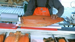تحوي أسماك السلمون نسبة كبيرة من الأوميغا 3- أ ف ب