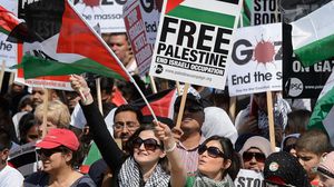 متضامنون مع فلسطين في لندن - أرشيفية