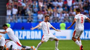 سجل للمنتخب الصربي في هذه المباراة اللاعب كولاروف- رويترز