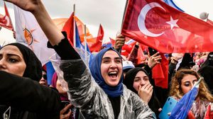 تجمع انتخابي لأنصار الرئيس التركي رجب طيب أردوغان- جيتي