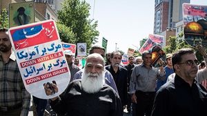 علي لاريجاني كان يتحدث لحشد من الإيرانيين بمناسبة يوم القدس العالمي- فارس