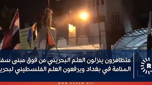 المتظاهرون حرقوا العلم الإسرائيلي في فناء السفارة- يوتيوب