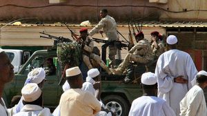 عناصر من قوات الدعم السريع بأسلحتها في الخرطوم بعد فض الاعتصام- جيتي