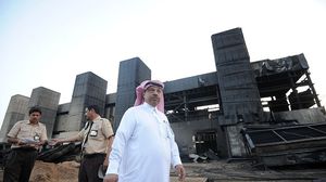 أثار قصف حوثي لإحدى المنشآت السعودية في نجران- جيتي