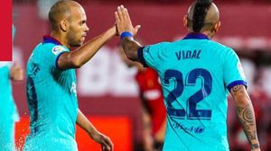 افتتح "البلاوغرانا" حصة الأهداف مبكرا، عن طريق الشيلي أرتورو فيدال- الحساب الرسمي لبرشلونة
