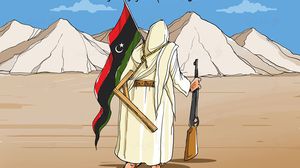 عمر المختار ليبيا  كاريكاتير