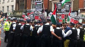 مظاهرة أمام سفارة إسرائيل في لندن تندد بالاحتلال - ا ف ب